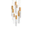 Modern Forms Cinema 9Lt 16" LED Multi-Light Pendant, Brass/Clear - PD-30809R-AB