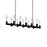 Modern Forms Cinema 12 light 54" LED Chandelier/3500K, Black