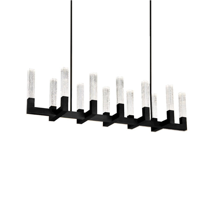 Modern Forms Cinema 12 light 54" LED Chandelier/3500K, Black