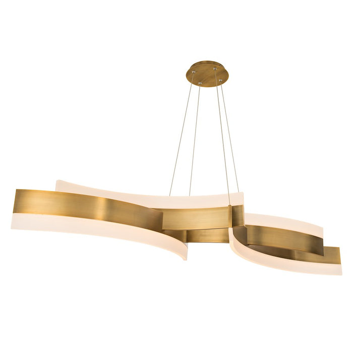 Modern Forms Arcs 1 Light 58" LED Chandelier/3000K, Aged Brass - PD-31058-AB