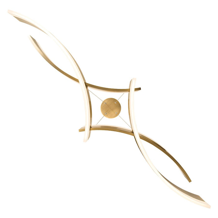 Modern Forms Arcs 1 Light 58" LED Chandelier/3000K, Aged Brass