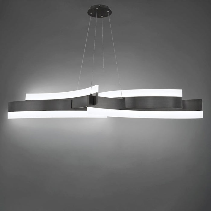 Modern Forms Arcs 1 Light 58" LED Chandelier/3000K, Black