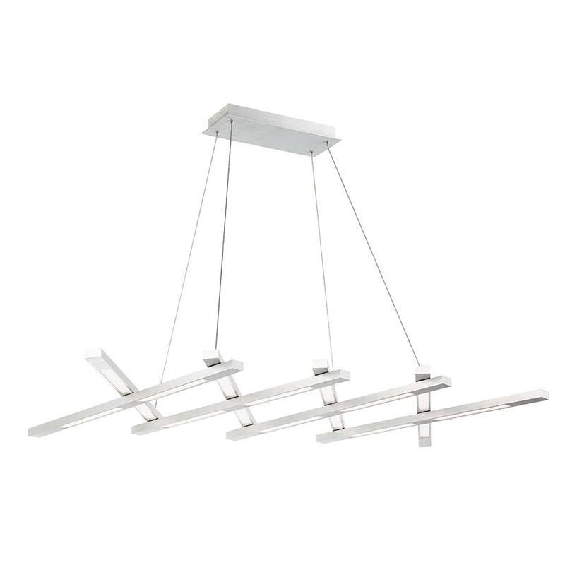 Modern Forms Scissors 1Lt 80" LED Chandelier/3000K, Aluminum