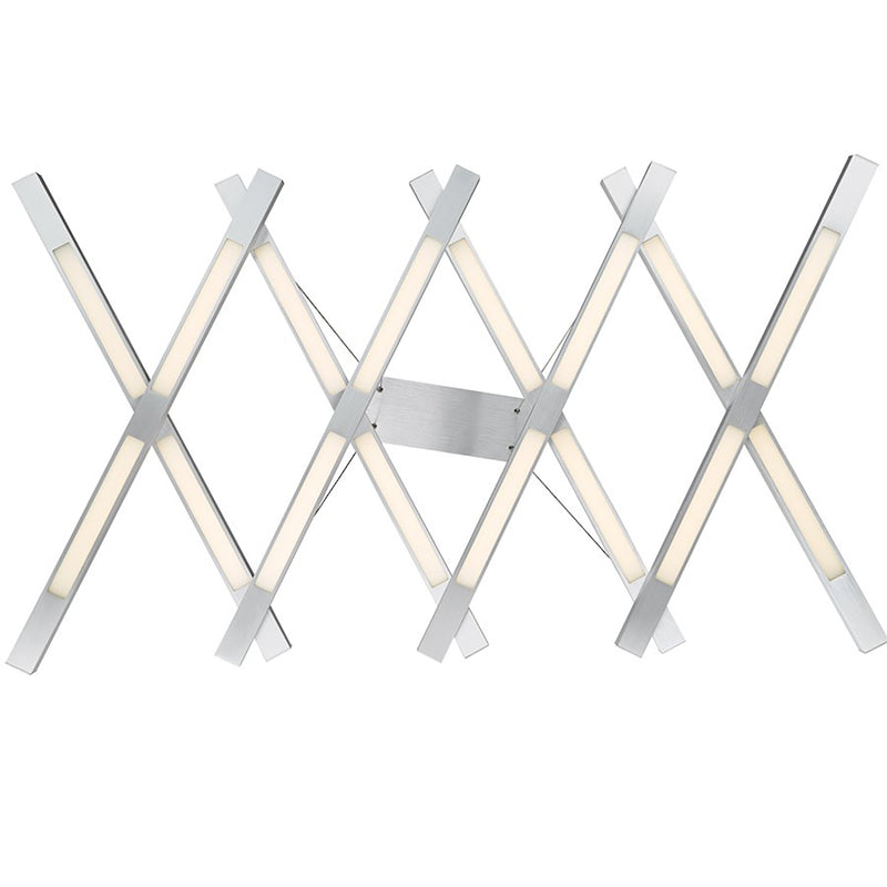 Modern Forms Scissors 1Lt 80" LED Chandelier/3000K, Aluminum