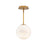 Modern Forms Pisces 1Lt 8" LED Mini Pendant/2700K, Brass - PD-34408-27-AB