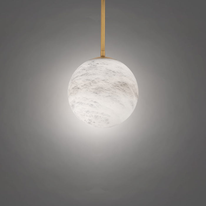 Modern Forms Pisces 1Lt 8" LED Mini Pendant/2700K, Brass