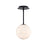 Modern Forms Pisces 1 Light 8" LED Mini Pendant/3000K, Black - PD-34408-30-BK