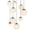 Modern Forms Pisces 9Lt 17" LED Round Pendant/CCT, Black - PD-34409R-BK