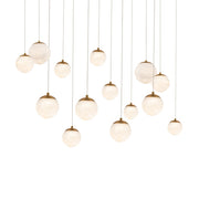Modern Forms Pisces 14Lt 40" LED Linear Pendant/CCT, Brass - PD-34414L-AB