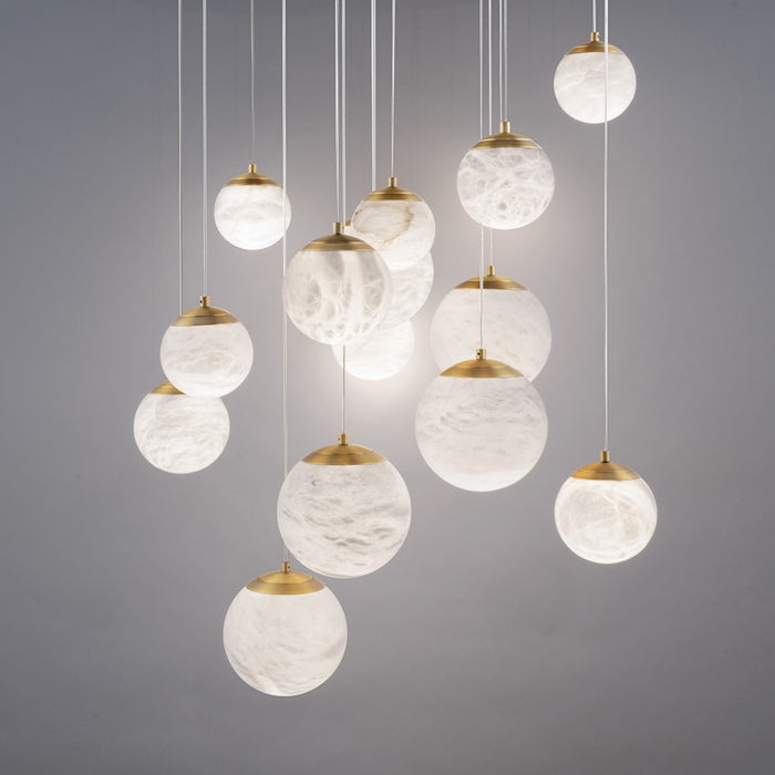 Modern Forms Pisces 15Lt 23" LED Round Pendant/CCT, Brass