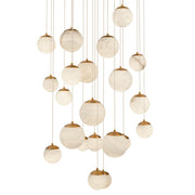 Modern Forms Pisces 21Lt 26" LED Round Pendant/CCT, Brass - PD-34421R-AB