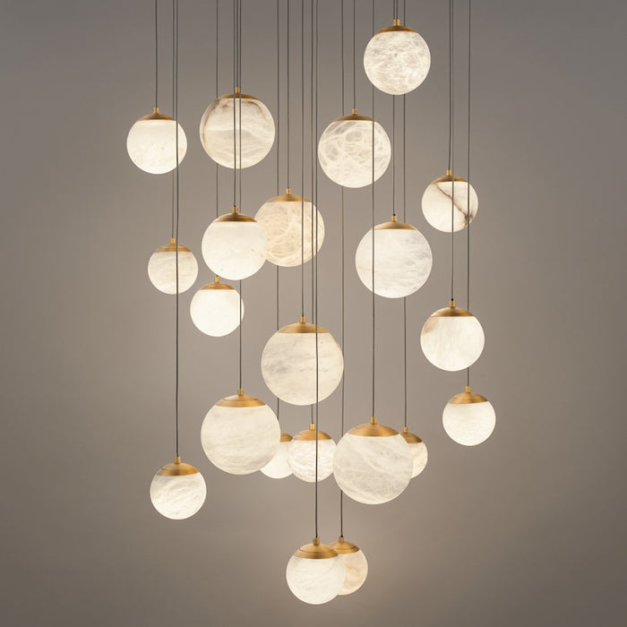 Modern Forms Pisces 21Lt 26" LED Round Pendant/CCT, Brass