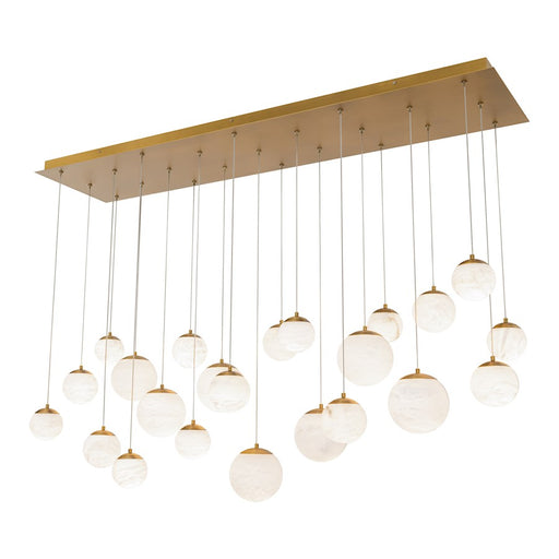 Modern Forms Pisces 23Lt 54" LED Linear Pendant/CCT, Brass - PD-34423L-AB