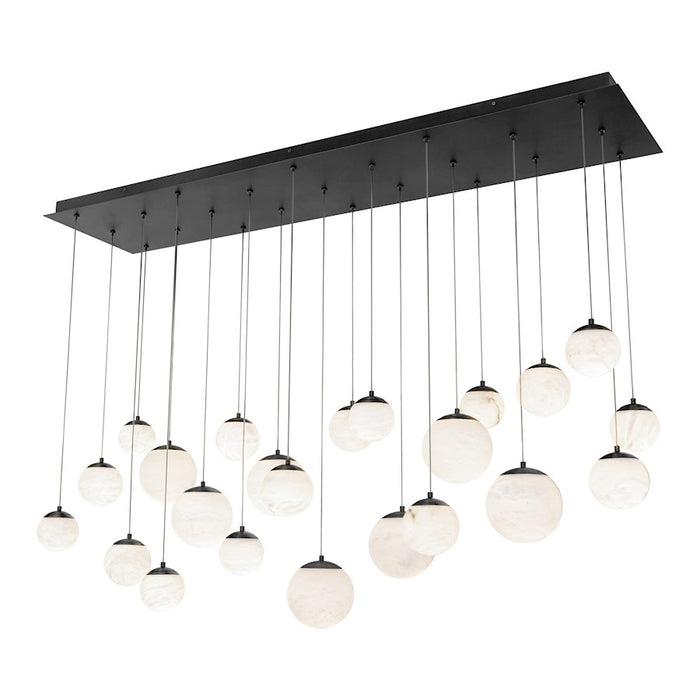 Modern Forms Pisces 23Lt 54" LED Linear Pendant/CCT, Black - PD-34423L-BK