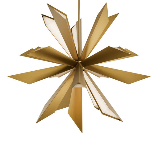 Modern Forms Siren 20Lt 40" LED Pendant, Aged Brass/White