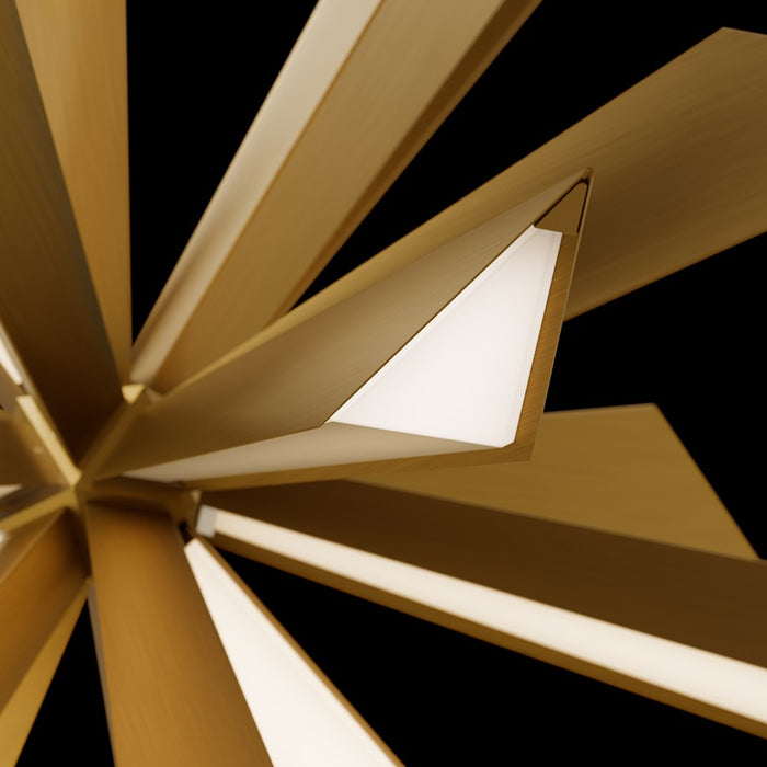 Modern Forms Siren 20Lt 40" LED Pendant, Aged Brass/White