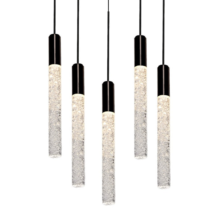 Modern Forms Magic LED 5 Light Round Pendant/3000K, Black - PD-35605-BK