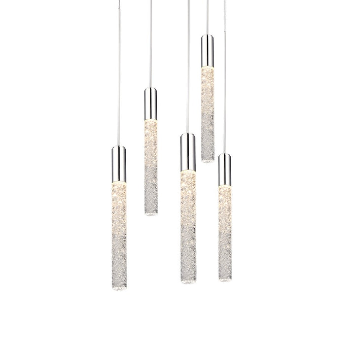 Modern Forms Magic LED 5Lt Round Pendant/3000K, Polished Nickel - PD-35605-PN