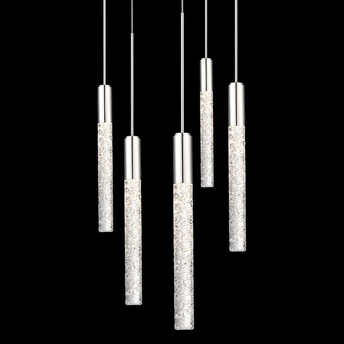 Modern Forms Magic LED 5Lt Round Pendant/3000K, Polished Nickel