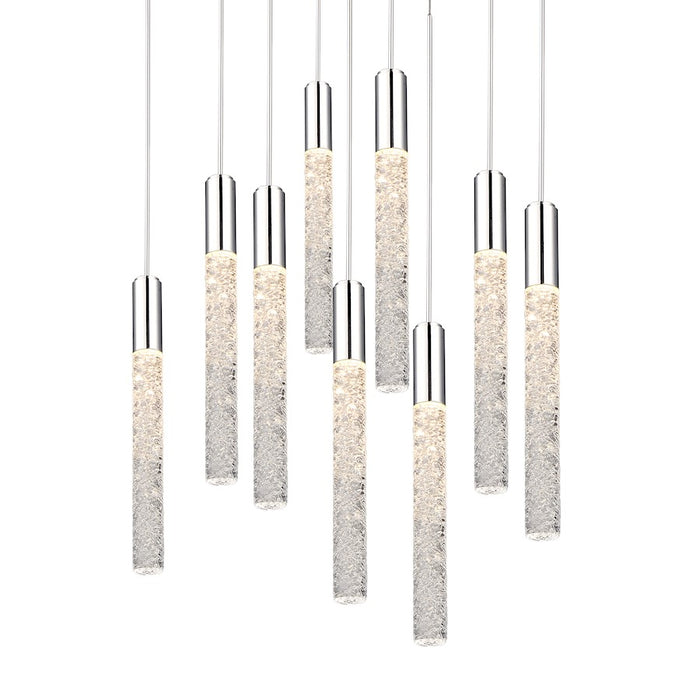 Modern Forms Magic LED 9Lt Round Pendant/3000K, Polished Nickel - PD-35609-PN