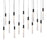 Modern Forms Magic 14Lt 40" LED Linear Pendant/3000K, Black - PD-35614L-BK