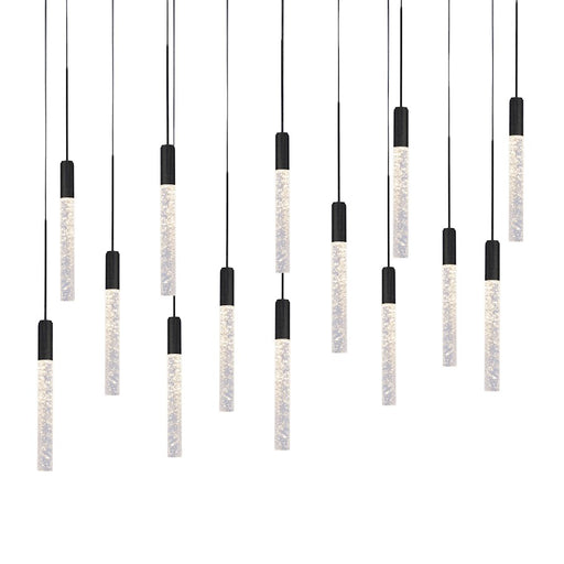 Modern Forms Magic 14Lt 40" LED Linear Pendant/3000K, Black - PD-35614L-BK