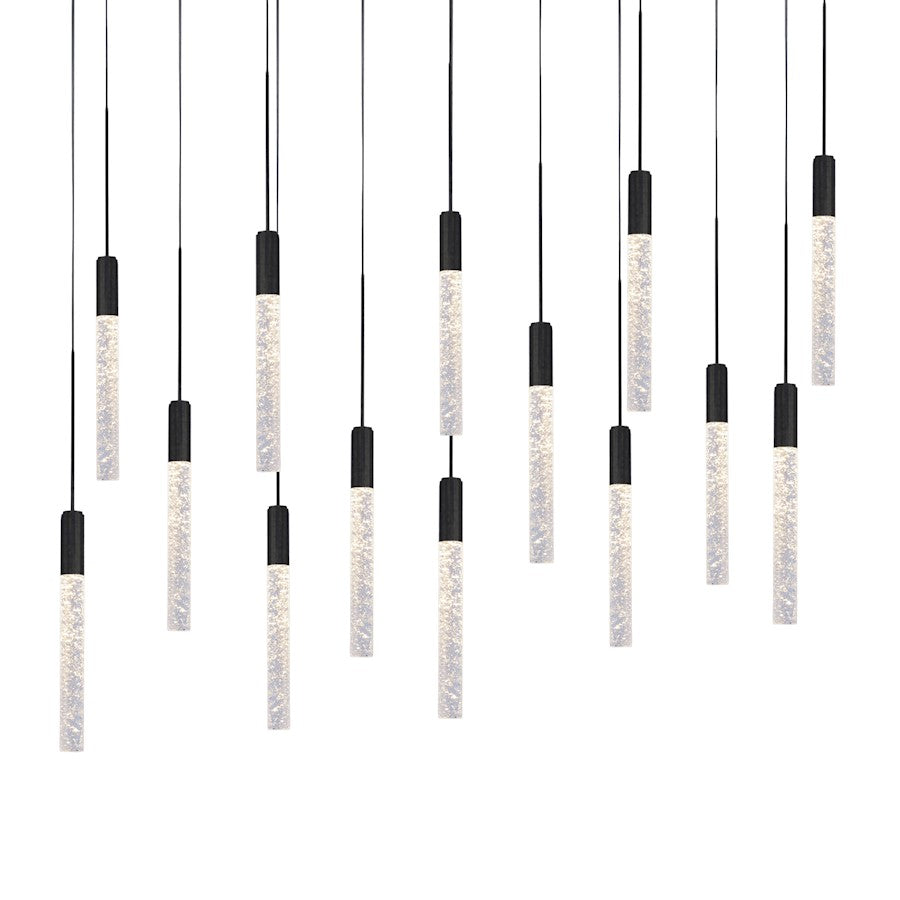 Modern Forms Magic 14Lt 40" LED Linear Pendant/3000K, Black - PD-35614L-BK