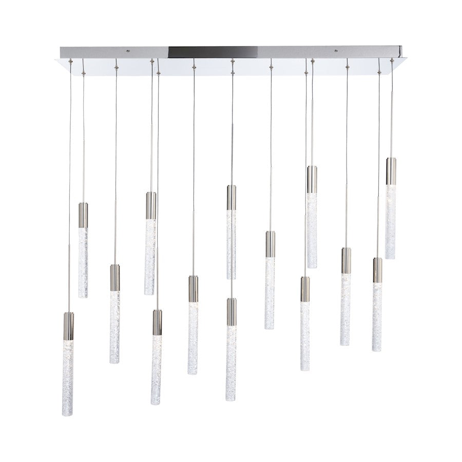 Modern Forms Magic 14Lt 40" LED Linear Pendant/3000K, Nickel - PD-35614L-PN