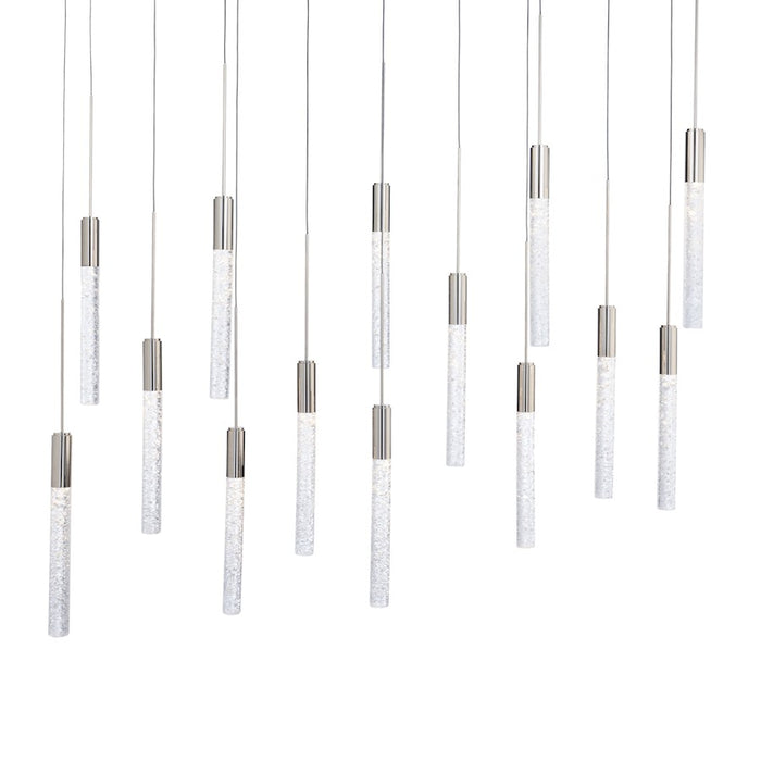 Modern Forms Magic 14Lt 40" LED Linear Pendant/3000K, Nickel