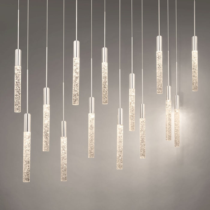 Modern Forms Magic 14Lt 40" LED Linear Pendant/3000K, Nickel