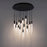 Modern Forms Magic LED 21 Light Round Pendant/3000K, Black