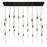 Modern Forms Magic LED 23 Light Linear Pendant/3000K, Black - PD-35623L-BK