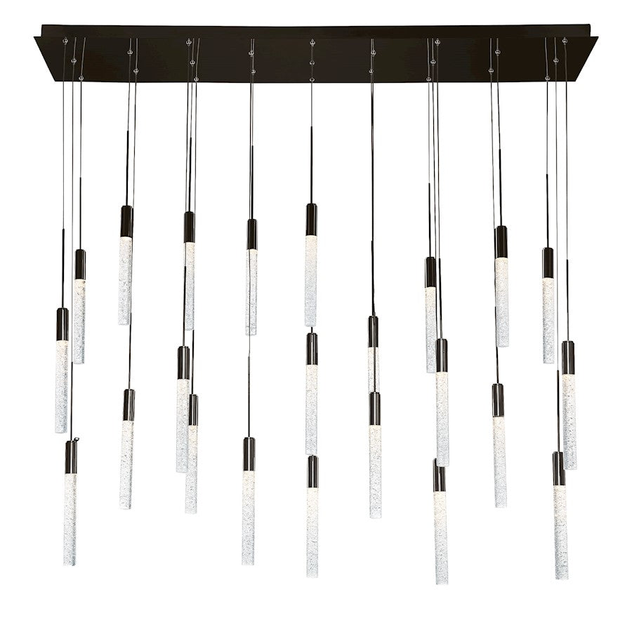 Modern Forms Magic LED 23 Light Linear Pendant/3000K, Black - PD-35623L-BK