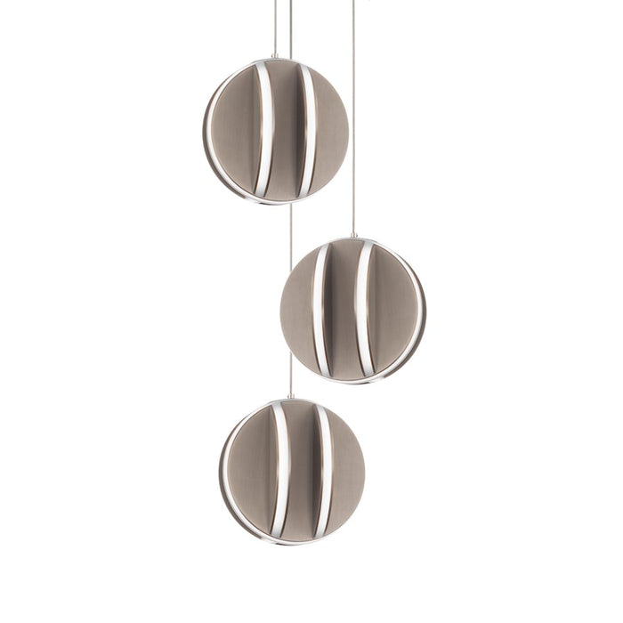 Modern Forms Carillion LED 3 Light Pendant/3000K, Brushed Nickel - PD-36203R-BN