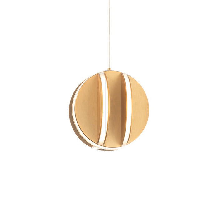 Modern Forms Carillion LED 1 Light Mini Pendant/3000K, Aged Brass - PD-36206-AB