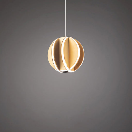 Modern Forms Carillion LED 1 Light Mini Pendant/3000K, Aged Brass