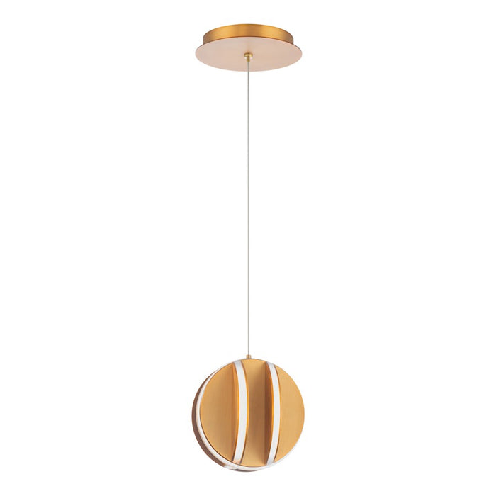 Modern Forms Carillion LED 1 Light Mini Pendant/3000K, Aged Brass