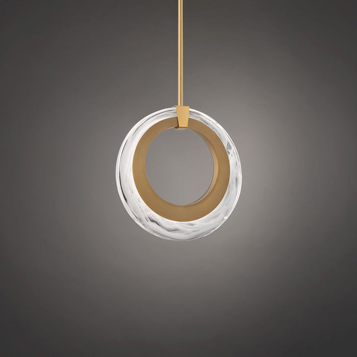 Modern Forms Serenity 1Lt 10" LED Mini Pendant/3000K, Brass