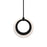 Modern Forms Serenity 1 Light 10" LED Mini Pendant/3000K, Black