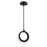 Modern Forms Serenity 1 Light 10" LED Mini Pendant/3000K, Black