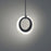 Modern Forms Serenity 1 Light 10" LED Mini Pendant/3000K, Black