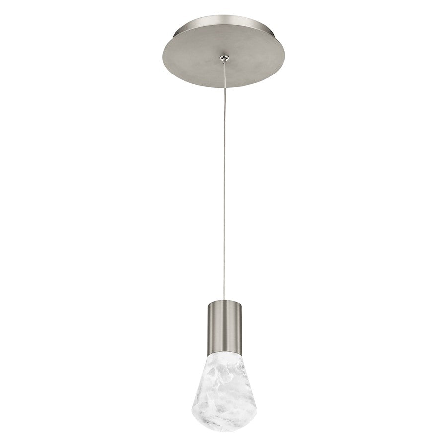 Modern Forms Plum 1 Light 6" LED Mini Pendant/3000K, Nickel - PD-40106-SN