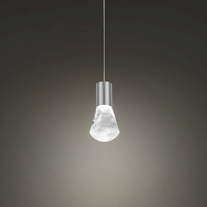 Modern Forms Plum 1 Light 6" LED Mini Pendant/3000K, Nickel