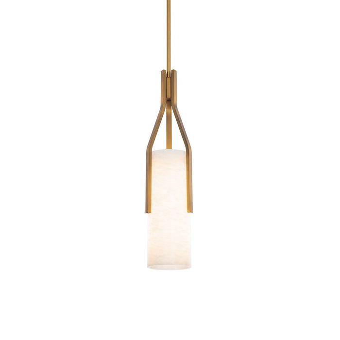 Modern Forms Firenze 1Lt 22" LED Pendant/3000K, Brass/Alabaster