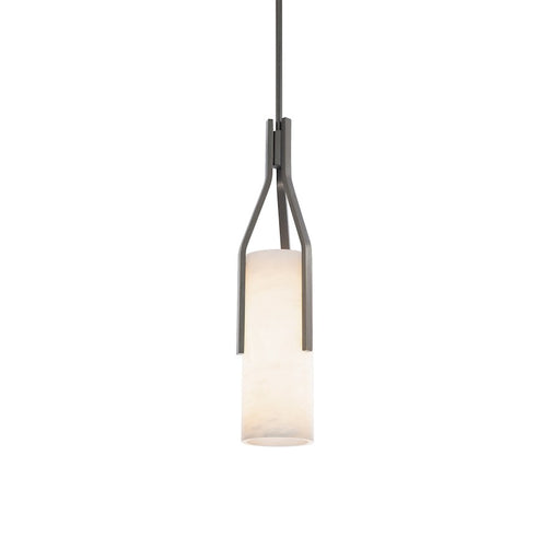 Modern Forms Firenze 1Lt 22" LED Pendant/3000K, Nickel/Alabaster - PD-40222-AN