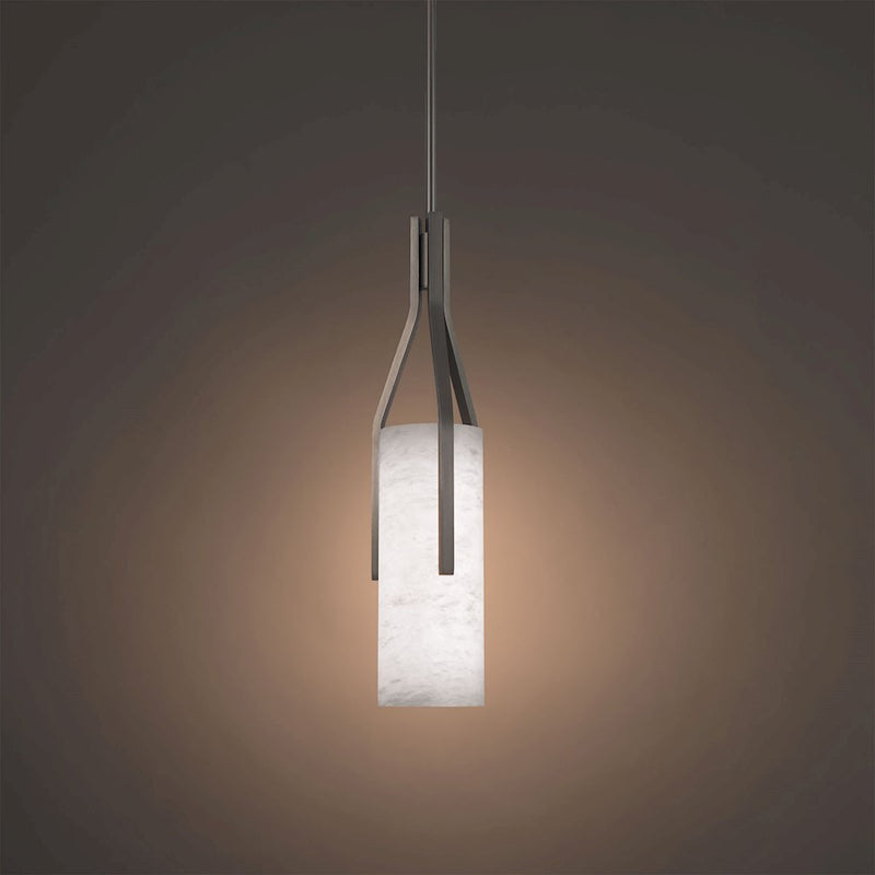 Modern Forms Firenze 1Lt 22" LED Pendant/3000K, Nickel/Alabaster