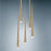 Modern Forms Cascade LED 5Lt Crystal Round Pendant/3500K, Brass