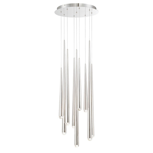 Modern Forms Cascade LED 9Lt Crystal Round Pendant/3500K, Nickel - PD-41709R-PN