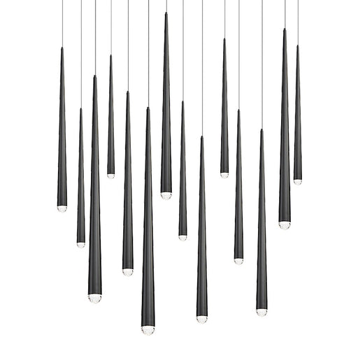 Modern Forms Cascade 14Lt 40" LED Linear Pendant/3500K, Black - PD-41714L-BK