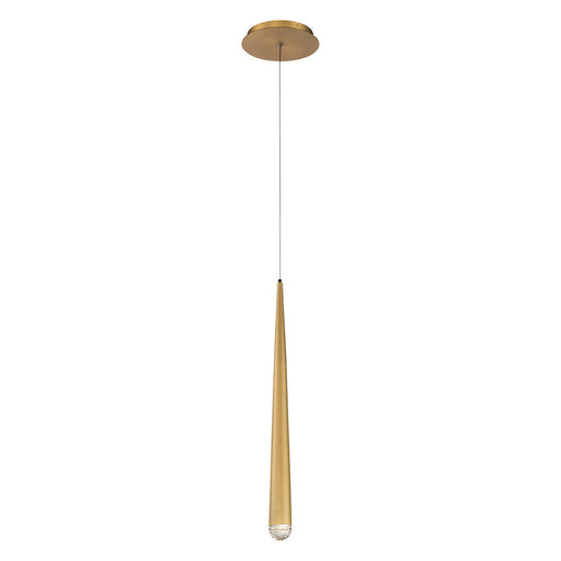 Modern Forms Cascade 19" LED 1Lt Crystal Pendant/3500K, Brass - PD-41719-AB